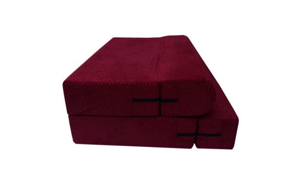Premium Foam Sofa Cum Bed - Red – Foldable, Space-Saving, and Comfortable - Image 2