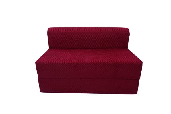 Premium Foam Sofa Cum Bed - Red – Foldable, Space-Saving, and Comfortable - Image 5