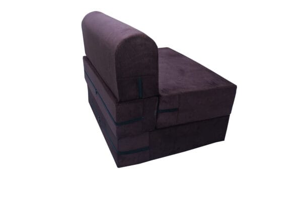 Premium Foam Sofa Cum Bed - Dark Brown Cauterise Fabric – Foldable, Space-Saving, and Comfortable - Image 3